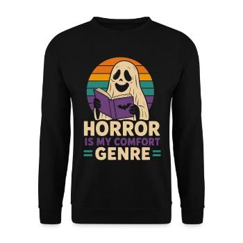 L’horreur est mon esprit de genre réconfortant - Sweat-shirt Unisexe - noir - Devant - Alina (178cm) & Michal (187cm)