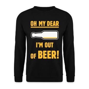 Oh My Dear – I’m Out Of Beer! (Ale Lager / NEG 3C) - Unisex Sweatshirt - black - Front - Alina (178cm) & Michal (187cm)