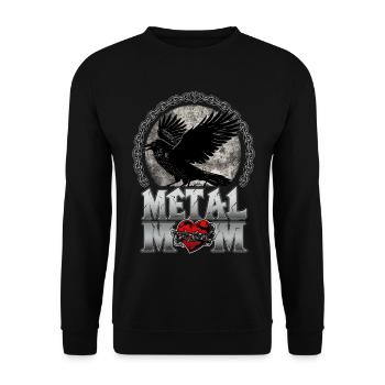 Metal Mom Raven Gift Heavy Metal Woman - Unisex Pullover - Schwarz - Vorne - Alina (178cm) & Michal (187cm)