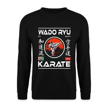 Wado-Ryu Martial Arts Outfit für den Karateka - Unisex Pullover - Schwarz - Vorne - Alina (178cm) & Michal (187cm)