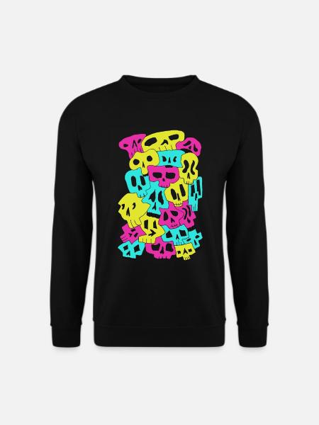 Skulls (CMYK) - Unisex Pullover - Schwarz