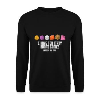 board game - Unisex Sweatshirt - black - Front - Alina (178cm) & Michal (187cm)