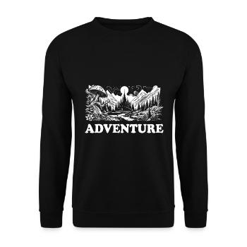 Imaginative Adventure Design – For Dreamers and - Unisex Sweatshirt - black - Front - Alina (178cm) & Michal (187cm)