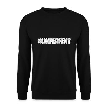 #unperfekt - nicht perfekt - Unisex Pullover - Schwarz - Vorne - Alina (178cm) & Michal (187cm)