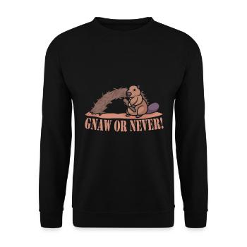 Beaver Nutria - Unisex Sweatshirt - black - Front - Alina (178cm) & Michal (187cm)