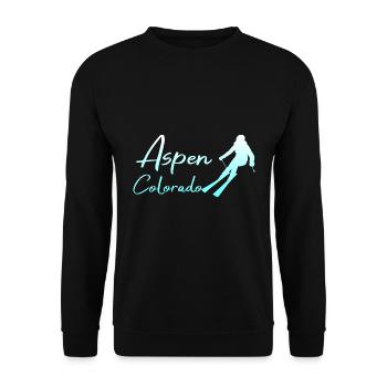 Aspen Colorado - Unisex Sweatshirt - black - Front - Alina (178cm) & Michal (187cm)