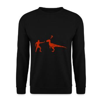 Velociraptor Dinosaurs - Unisex Sweatshirt - black - Front - Alina (178cm) & Michal (187cm)