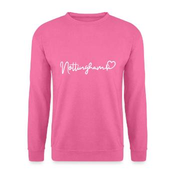 Nottingham Herzschlag Stadt England - Unisex Pullover - Pink - Vorne