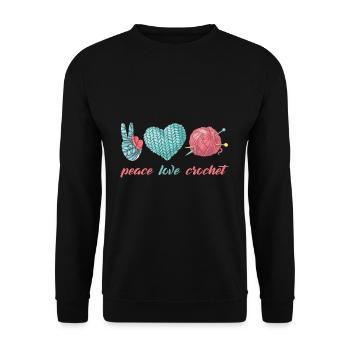 Häkeln - Unisex Pullover - Schwarz - Vorne - Alina (178cm) & Michal (187cm)
