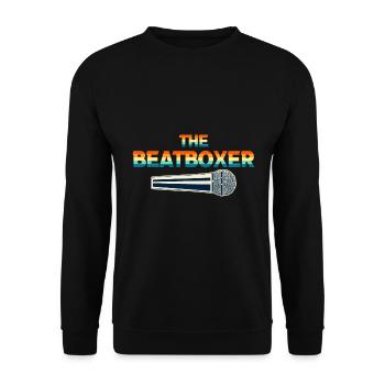 Le Beatboxer Music Microphone Percussion Vocale - Sweat-shirt Unisexe - noir - Devant - Alina (178cm) & Michal (187cm)