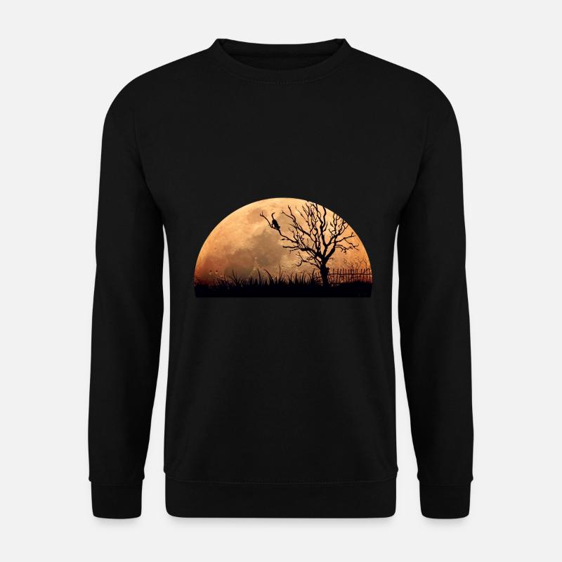 cat moon - Unisex Sweatshirt - black
