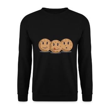 Biscuits - Sweat-shirt Unisexe - noir - Devant - Alina (178cm) & Michal (187cm)