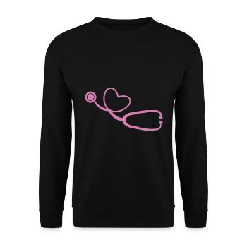 Médecin médecin médecin assistant médecin infirmier - Sweat-shirt Unisexe - noir - Devant - Alina (178cm) & Michal (187cm)