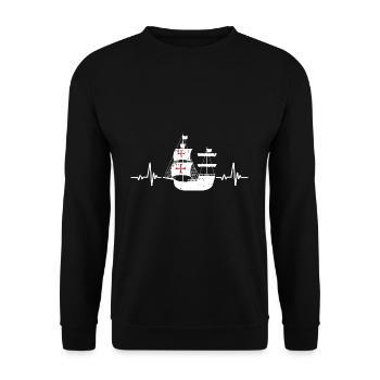 Christopher Columbus - Unisex Pullover - Schwarz - Vorne - Alina (178cm) & Michal (187cm)