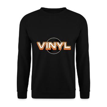 vinyl platte dj deejay scratch musik oldschool Fun - Unisex Pullover - Schwarz - Vorne - Alina (178cm) & Michal (187cm)
