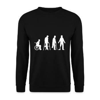 Bein Amputiert Arm Kämpfer Geschenk - Unisex Pullover - Schwarz - Vorne - Alina (178cm) & Michal (187cm)