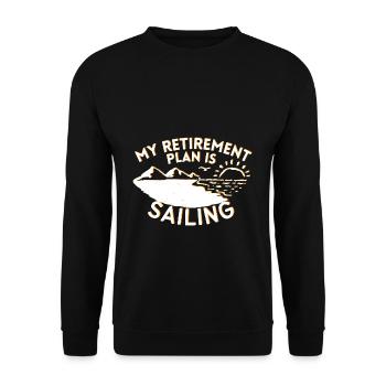 DANS MA RETRAITE, JE NAVIGUE SUR LA MER - Sweat-shirt Unisexe - noir - Devant - Alina (178cm) & Michal (187cm)