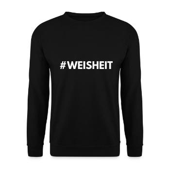 Hashtag Statement Weisheit - Unisex Pullover - Schwarz - Vorne - Alina (178cm) & Michal (187cm)