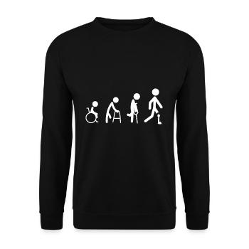 Bein Amputiert Arm Kämpfer Geschenk - Unisex Pullover - Schwarz - Vorne - Alina (178cm) & Michal (187cm)