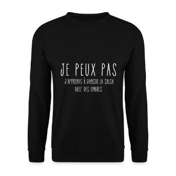 je peux pas la salsa avec des ombres - Sweat-shirt Unisexe - noir - Devant - Alina (178cm) & Michal (187cm)