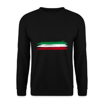 Italien Flagge - Unisex Pullover - Schwarz - Vorne - Alina (178cm) & Michal (187cm)