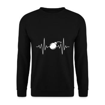My Heart Sleeps For Bombshell Design - Unisex Sweatshirt - black - Front - Alina (178cm) & Michal (187cm)