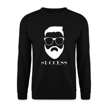 Succès Barbe Lunettes Hipster Barbe Chemises Pour Hommes - Sweat-shirt Unisexe - noir - Devant - Alina (178cm) & Michal (187cm)