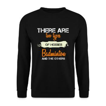 badminton - Unisex Sweatshirt - black - Front - Alina (178cm) & Michal (187cm)