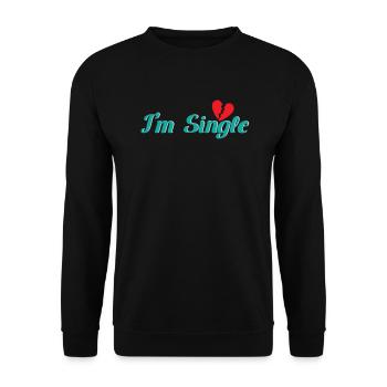 Alleinstehend I´m Single - Unisex Pullover - Schwarz - Vorne - Alina (178cm) & Michal (187cm)