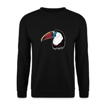 White-breasted toucan toucan bird - Unisex Sweatshirt - black - Front - Alina (178cm) & Michal (187cm)