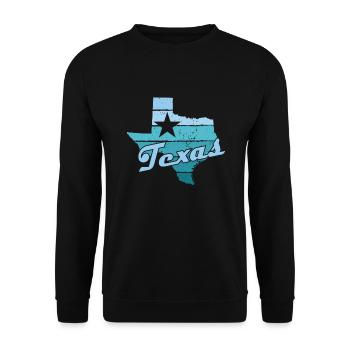 Texas American state - Unisex Sweatshirt - black - Front - Alina (178cm) & Michal (187cm)