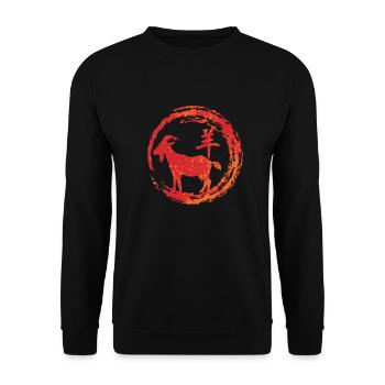 Goat chinese zodiac - Unisex Sweatshirt - black - Front - Alina (178cm) & Michal (187cm)