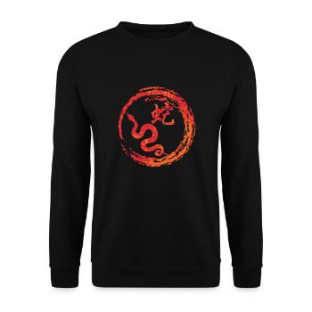 Snake chinese zodiac - Unisex Sweatshirt - black - Front - Alina (178cm) & Michal (187cm)
