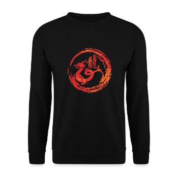 Dragon du zodiaque chinois - Sweat-shirt Unisexe - noir - Devant - Alina (178cm) & Michal (187cm)