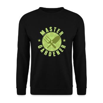 Jardinage "Maître jardinier" - Sweat-shirt Unisexe - noir - Devant - Alina (178cm) & Michal (187cm)