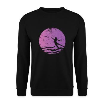 Disc golf is way too fast for you - Unisex Sweatshirt - black - Front - Alina (178cm) & Michal (187cm)