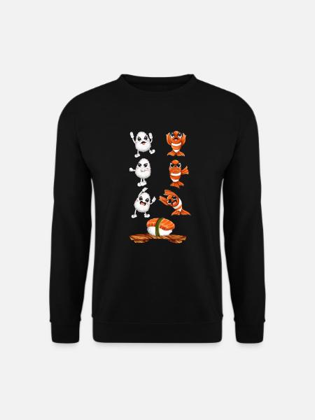Funny kawaii sushi fusion - Unisex Sweatshirt - black
