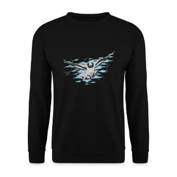 Pigeon fanciers - Unisex Sweatshirt - black - Front - Alina (178cm) & Michal (187cm)