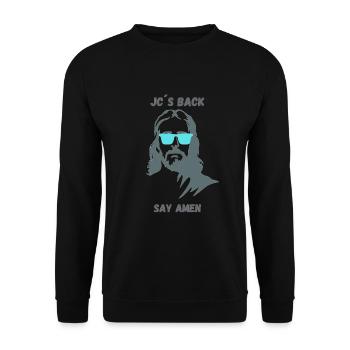 JC S back türkis - Sweat-shirt Unisexe - noir - Devant - Alina (178cm) & Michal (187cm)