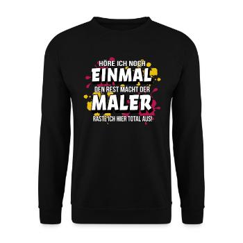 Maler und Lackierer Geselle Malermeister Geschenk - Unisex Pullover - Schwarz - Vorne - Alina (178cm) & Michal (187cm)