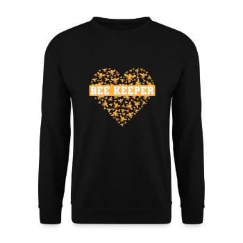 Imker Bienen Honig Bee Keeper - Unisex Pullover - Schwarz - Vorne - Alina (178cm) & Michal (187cm)