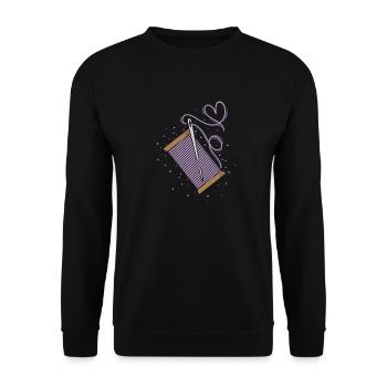 Sewing Paths Role - Unisex Sweatshirt - black - Front - Alina (178cm) & Michal (187cm)
