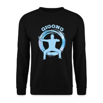 Kampfkunst Qigong - Unisex Pullover - Schwarz - Vorne - Alina (178cm) & Michal (187cm)