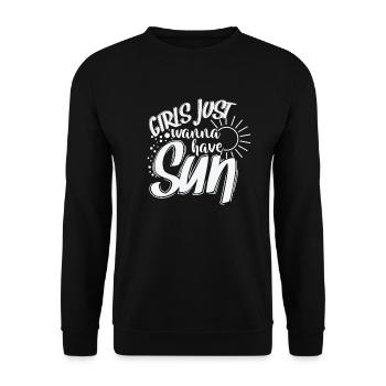 Girls Just Wanna Have Sun Vacances - Sweat-shirt Unisexe - noir - Devant - Alina (178cm) & Michal (187cm)