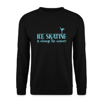 Le patinage sur glace est toujours la réponse Eis - Sweat-shirt Unisexe - noir - Devant - Alina (178cm) & Michal (187cm)