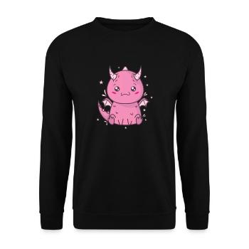 little baby dragon mythical creature fairy tale - Unisex Sweatshirt - black - Front - Alina (178cm) & Michal (187cm)