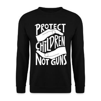 Protect Children Not Guns - Unisex Sweatshirt - black - Front - Alina (178cm) & Michal (187cm)