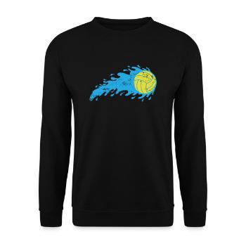 Wasserball Mannschaft Ballsport Hobby - Unisex Pullover - Schwarz - Vorne - Alina (178cm) & Michal (187cm)