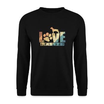 J’adore American Staffordshire Terrier - Sweat-shirt Unisexe - noir - Devant - Alina (178cm) & Michal (187cm)