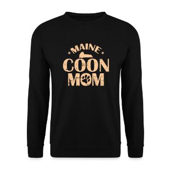 Maine Coon Mom Cat Pet Cat - Unisex Sweatshirt - black - Front - Alina (178cm) & Michal (187cm)